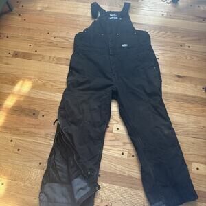Walls Outdoor Work Wear Black Duck Canvas Insulated Bib Overall Mens XL